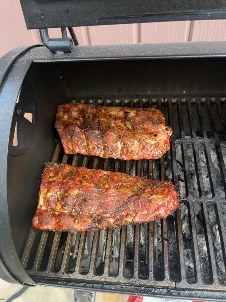 First time ribs on charcoal grill First time ribs on charcoal grill