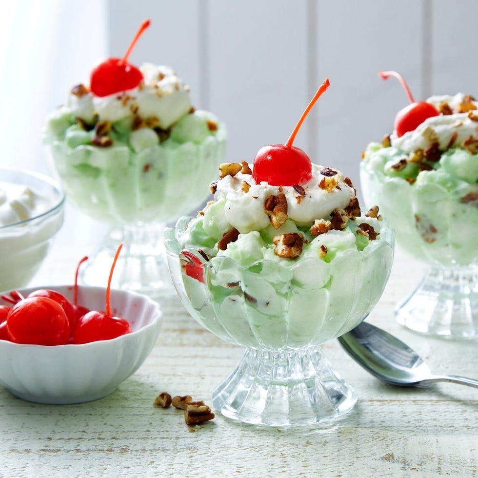 dishes at a midwestern potluck watergate salad