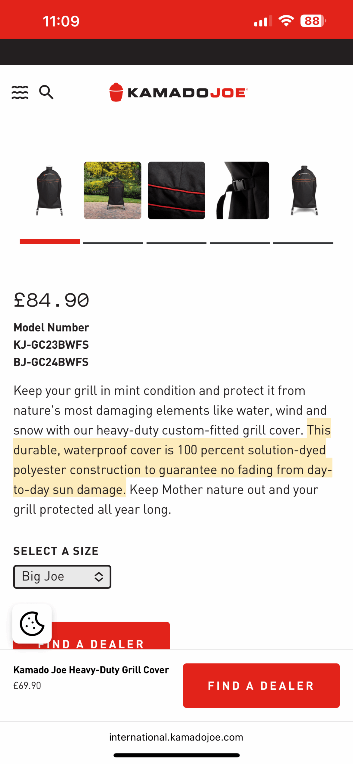 Kamado cover – UV resistance? Or lack thereof. Kamado cover - UV resistance? Or lack thereof.