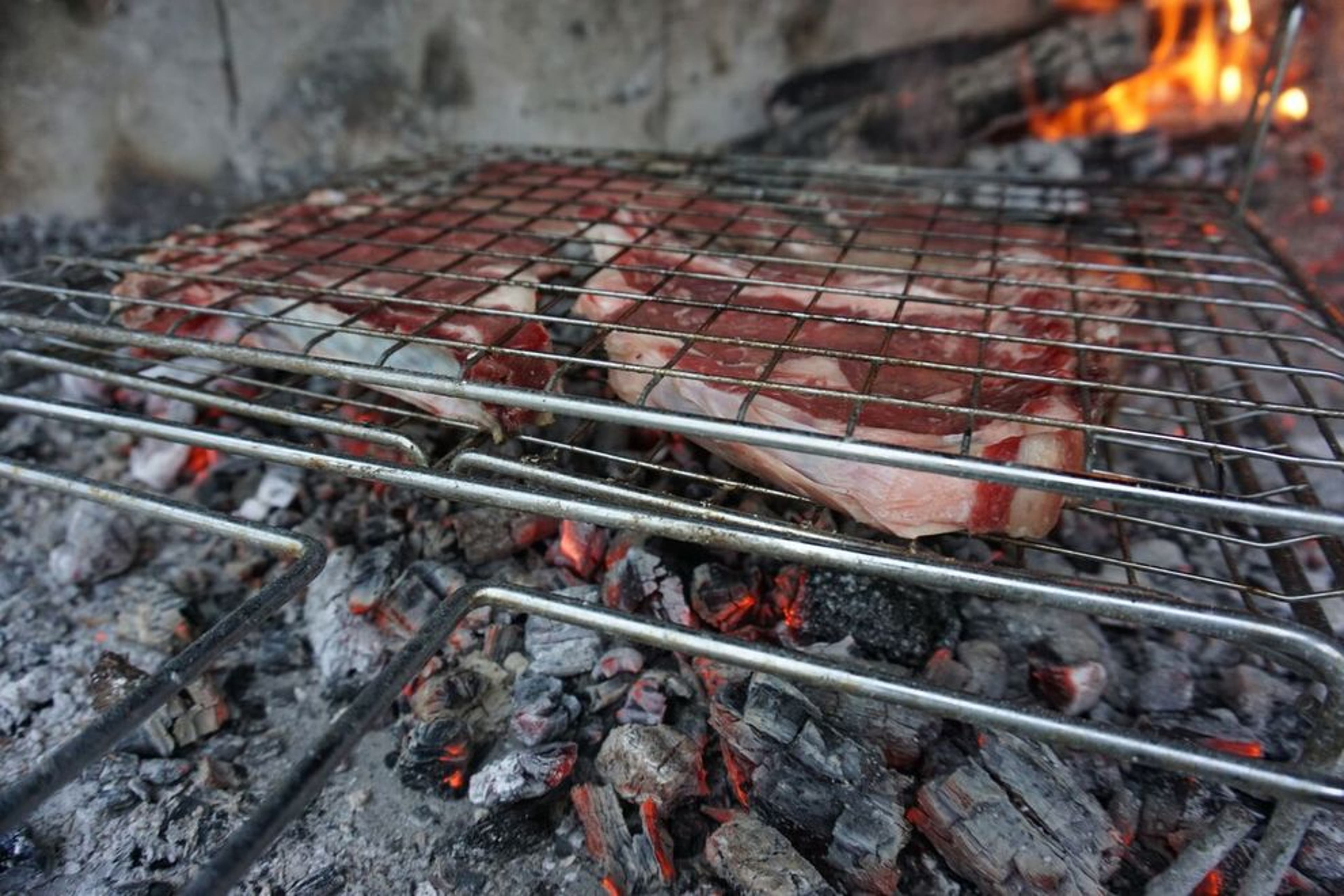 Steak over a wood fire Steak over a wood fire