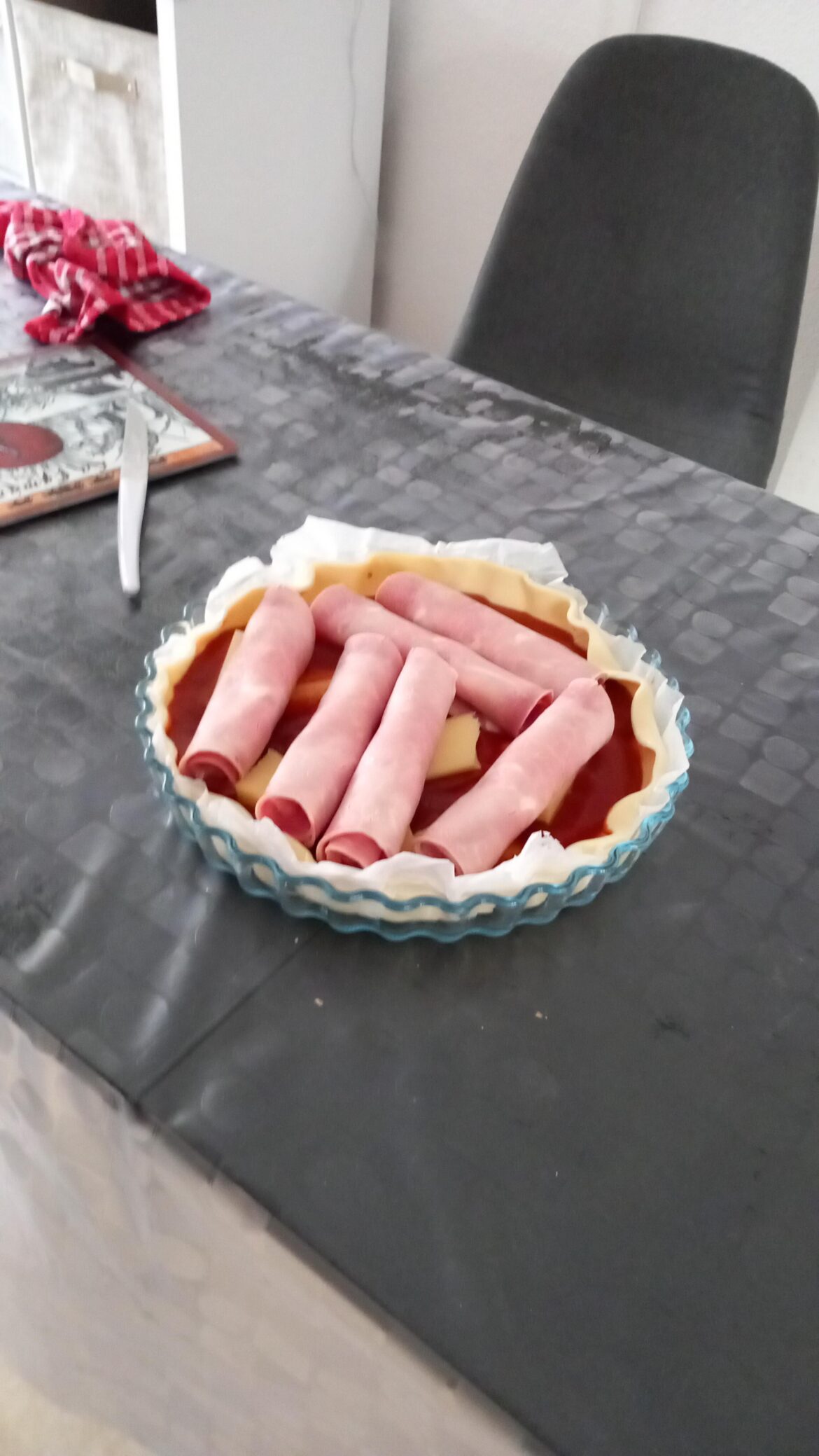 My gf tried to make a pizza