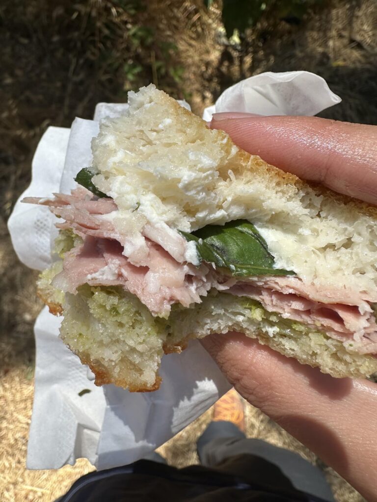 florence inspired focaccia sandwich