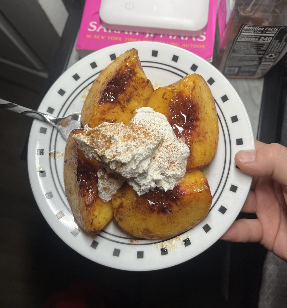 pan fried peaches