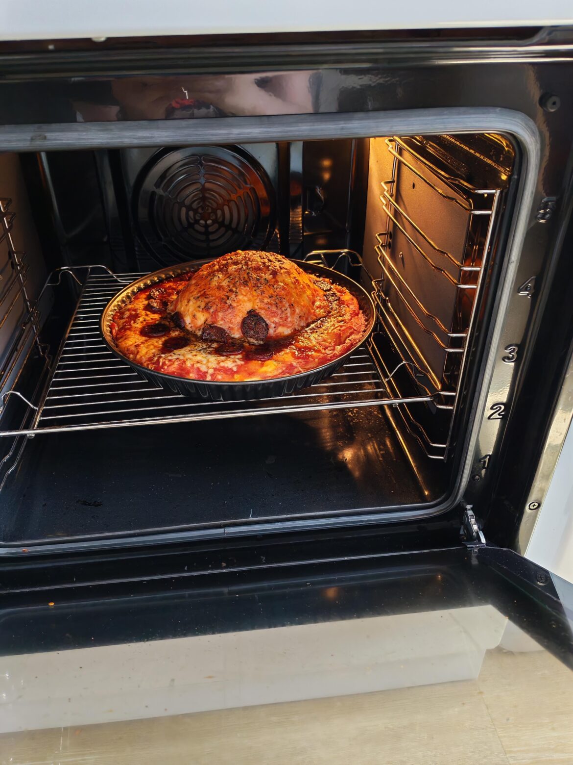 I managed to inflate my pizza in an involuntary way 😂