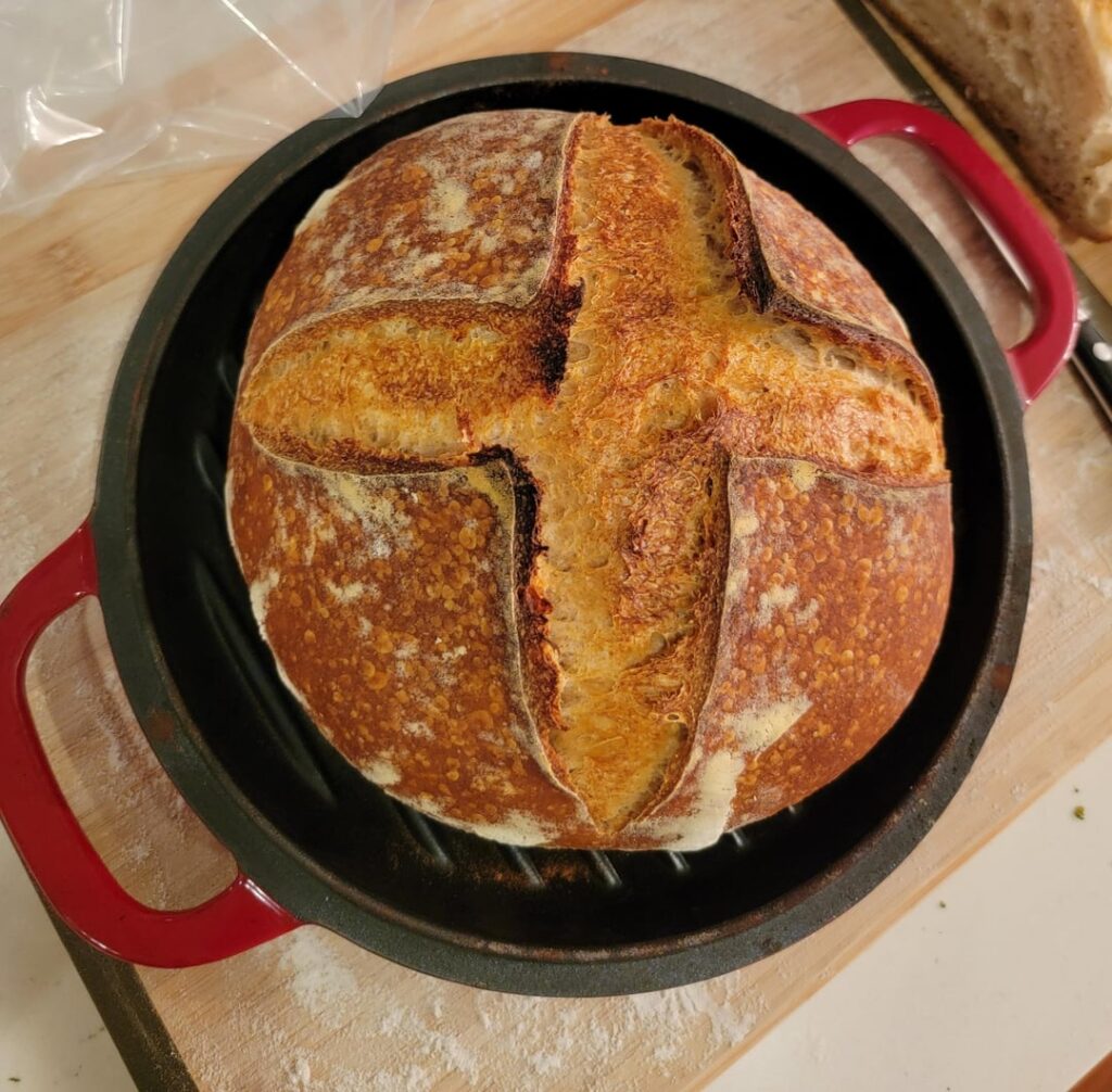 Behold, the result of my 3-day staring contest with a bowl of dough. I think I won.