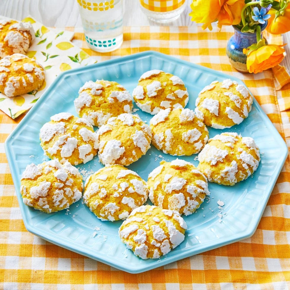 lemon crinkle easter cookies