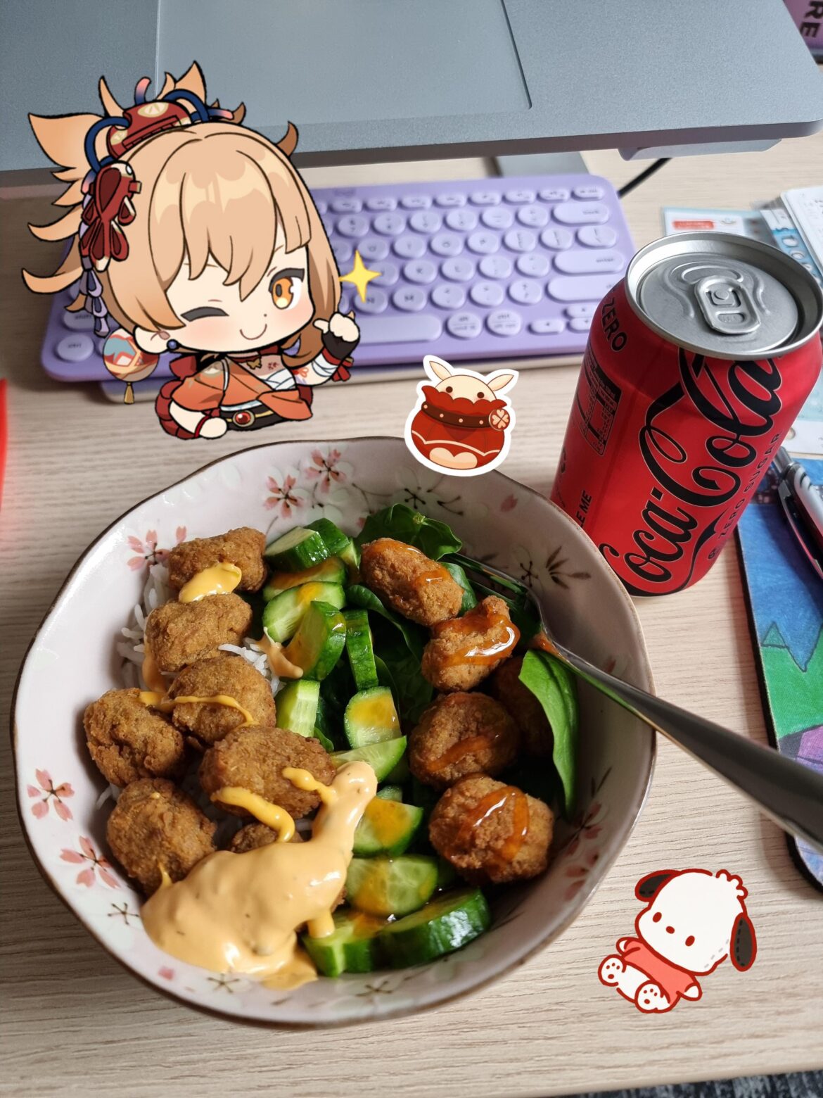 popcorn 'chicken' bowl