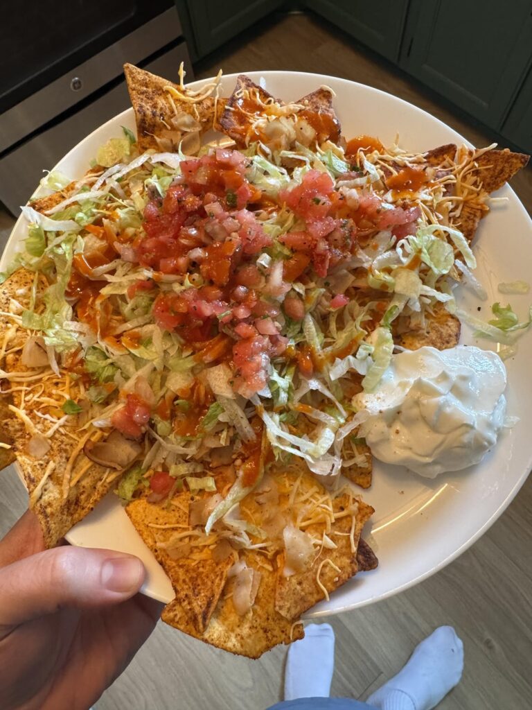 200g protein and under 1450 cals for the day.