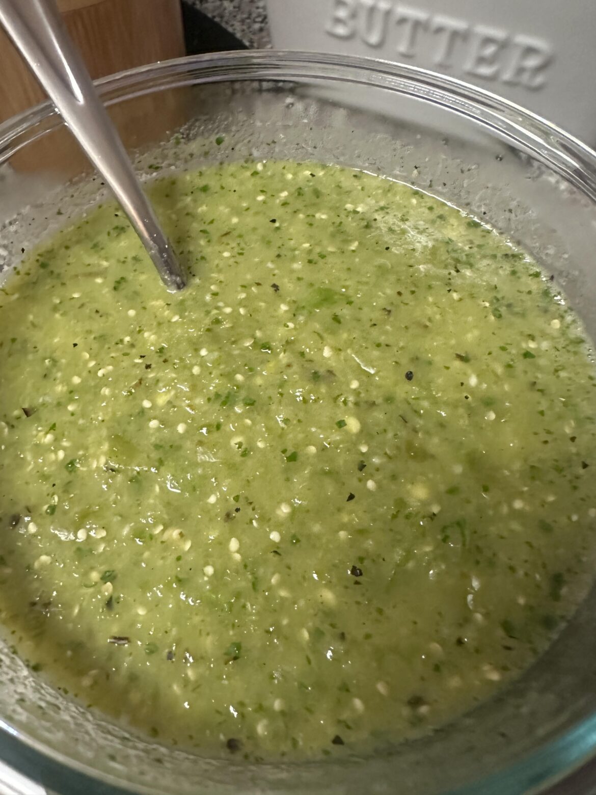 Salsa verde for my potluck🌶️