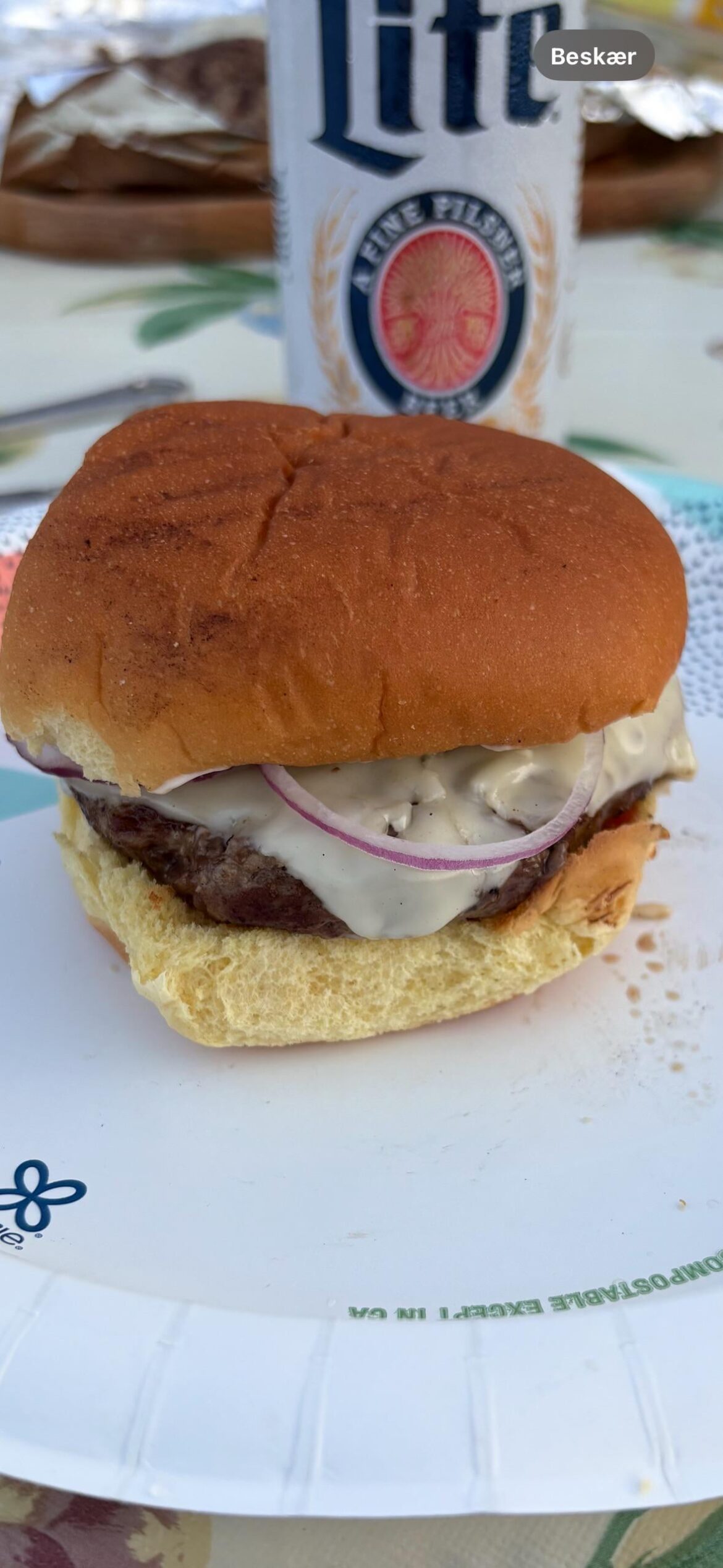 Visiting my dad in the US. He always makes burgers on the grill on the first day of our visit. It was awesome!