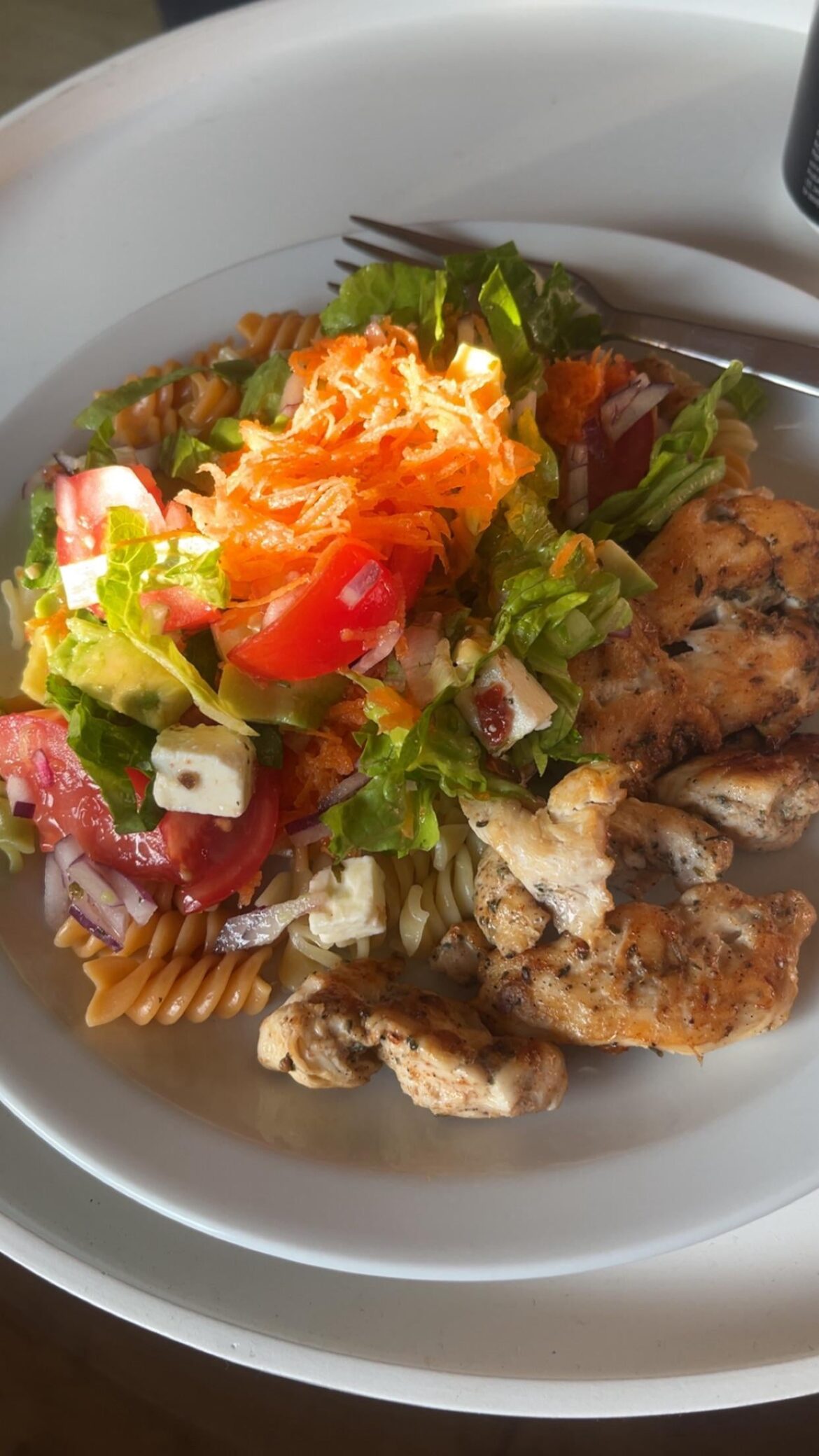 Chicken and salad