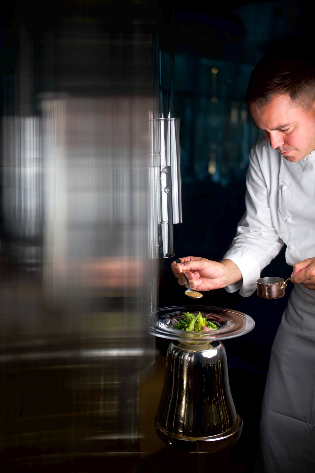 Seasonal vegetables cooked together with black truffle. Photo: Alain Ducasse at Morpheus