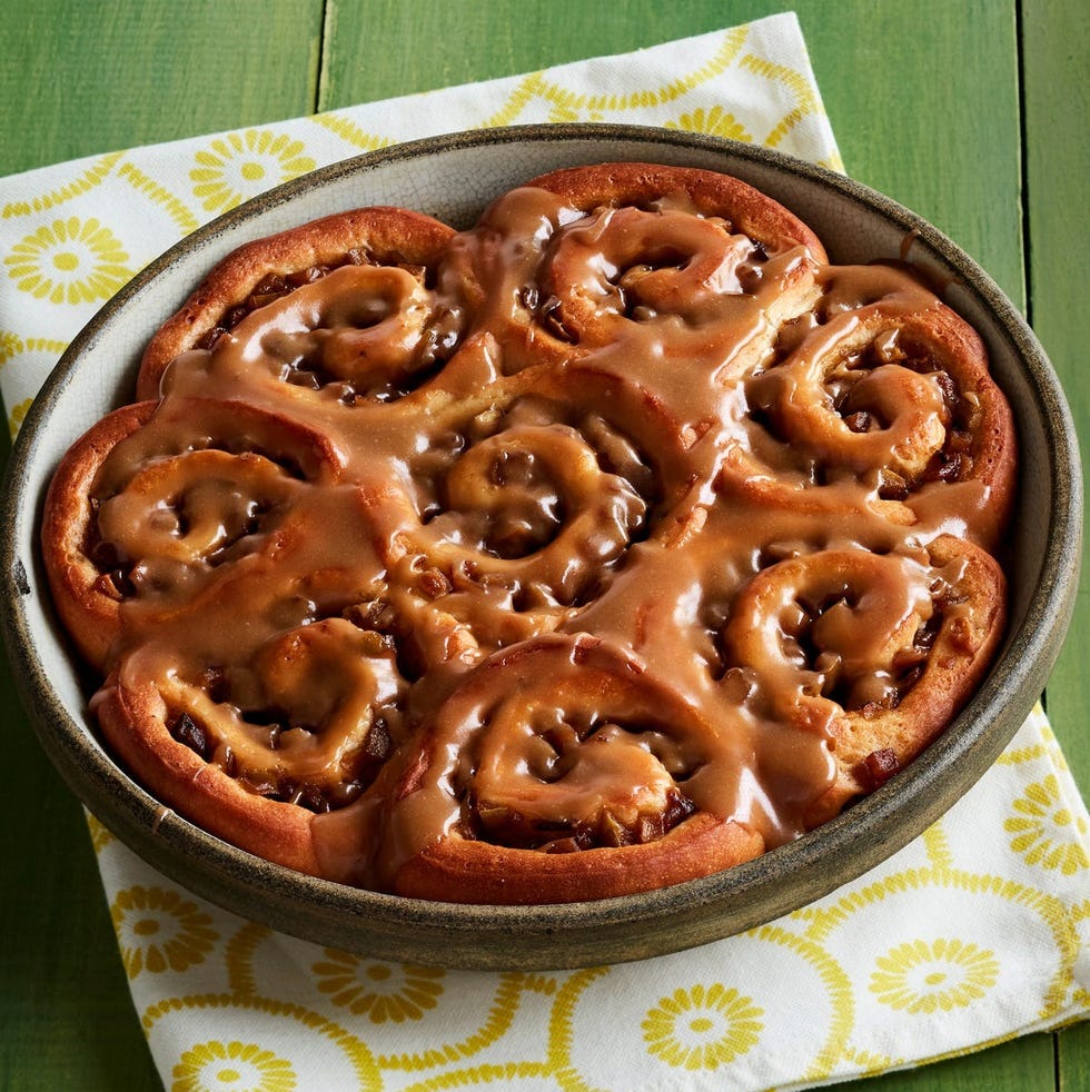fall breakfast ideas caramel apple sweet rolls