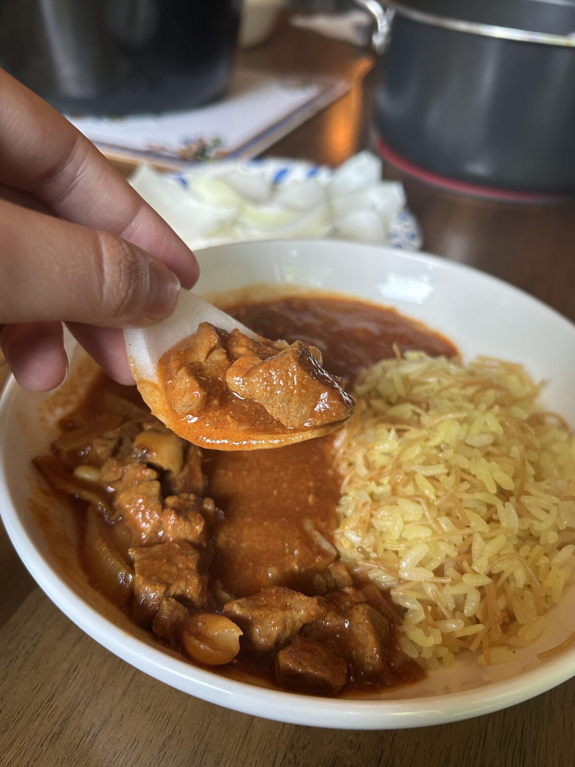 Best way to eat stew 😈