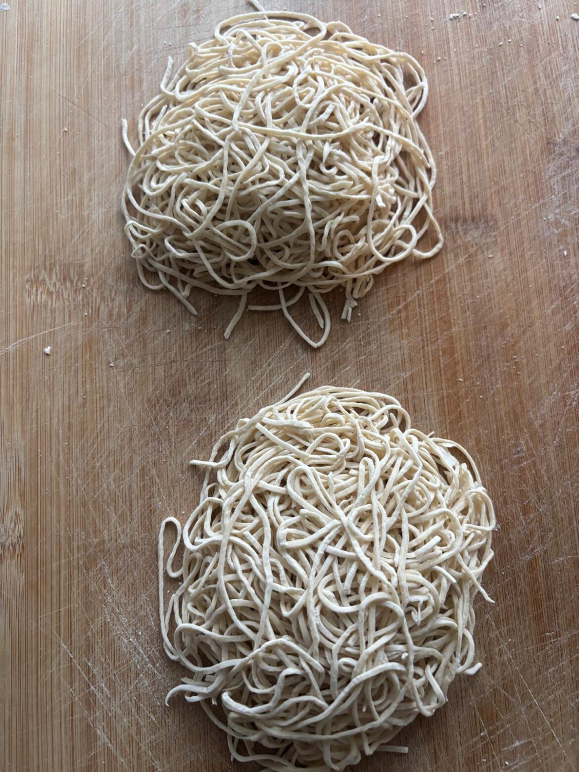 first successful attempt at noodles