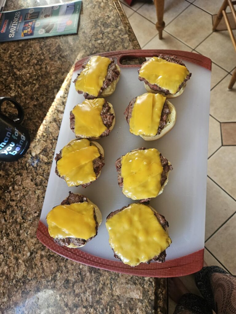 Years of practice learning to account for shrinkage but I finally mastered it. Also I made burgers