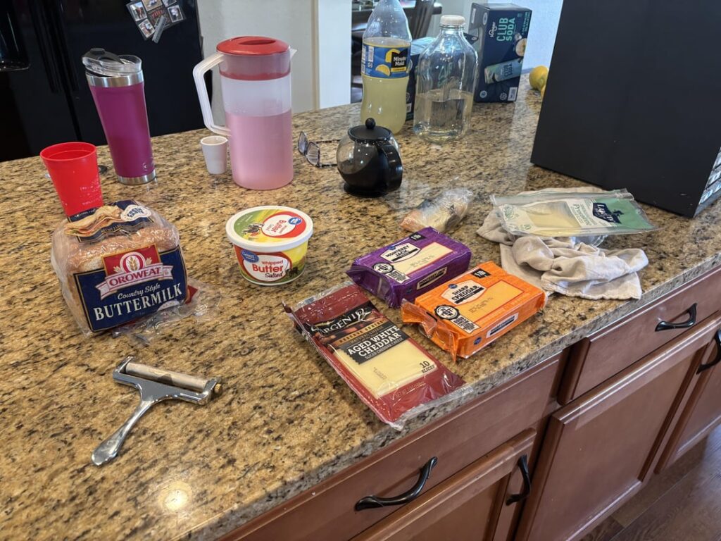 Tried my hand at a multi-cheese grilled cheese