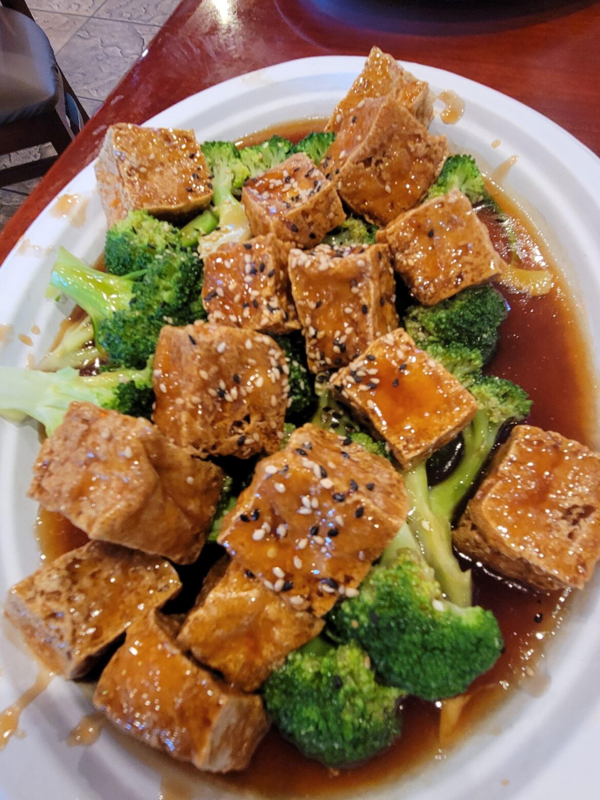 Teriyaki tofu from my favorite local Asian restaurant.