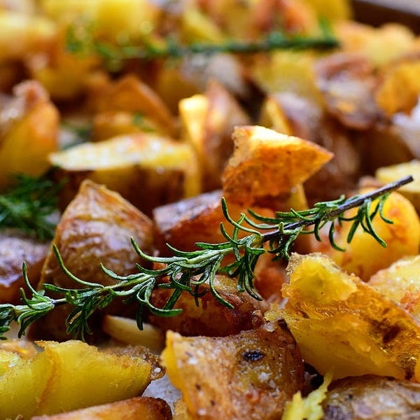 rosemary garlic fried potatoes