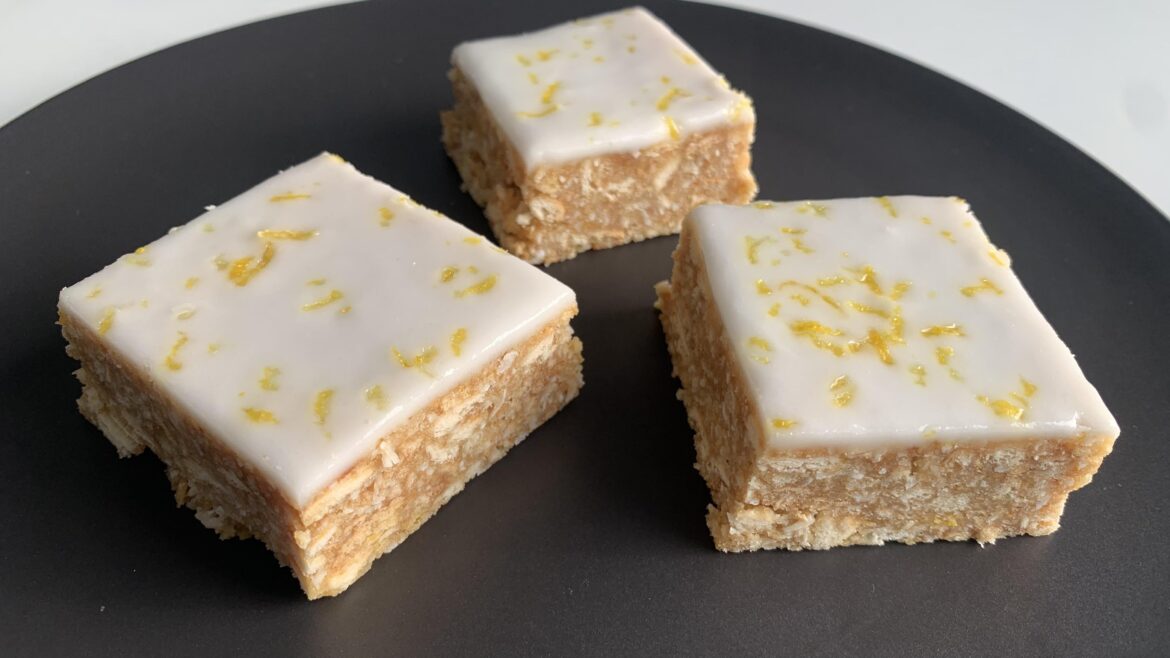 Vegan Condensed Milk No Bake Lemon Slice Recipe