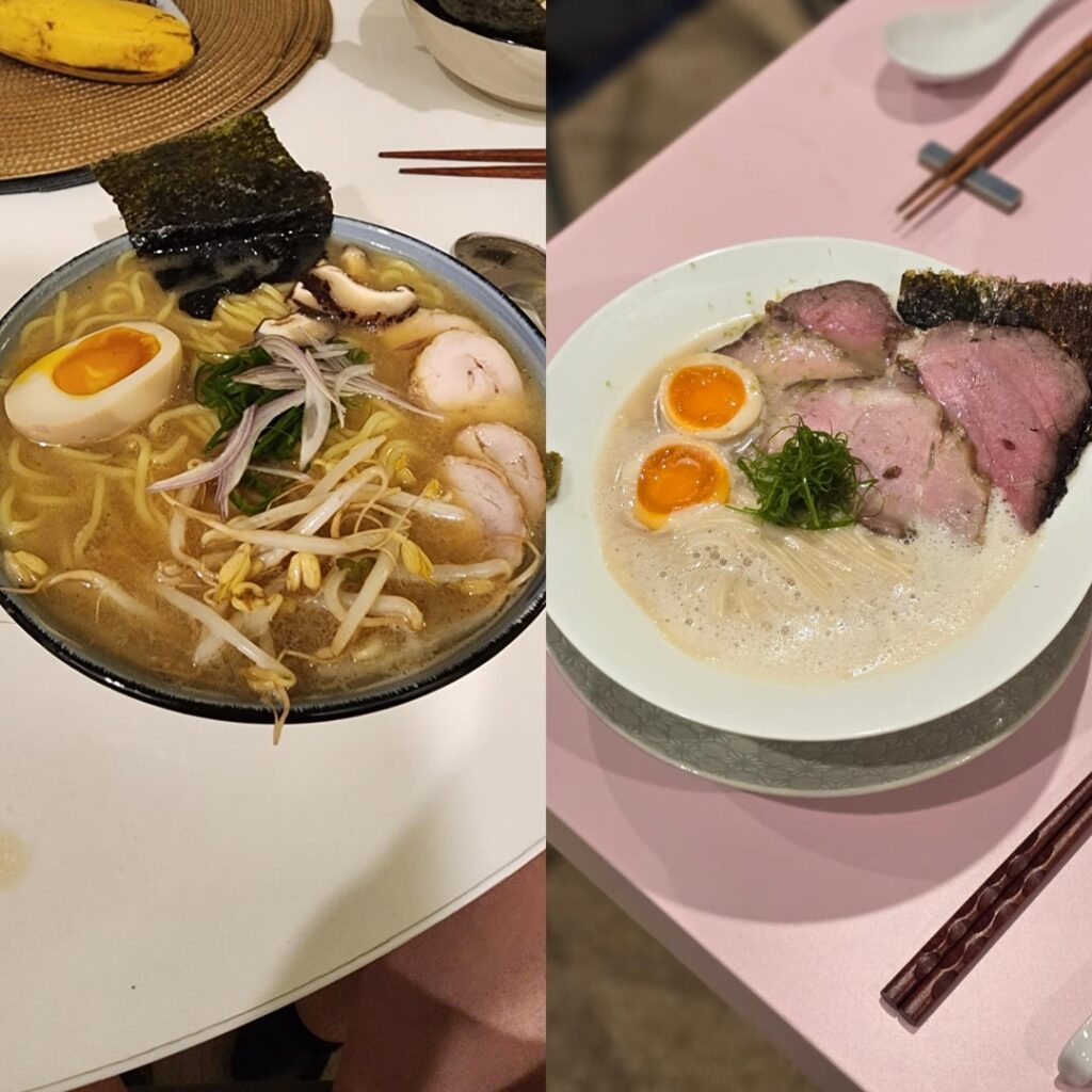 First bowl vs 2 years later (Tori paitan)