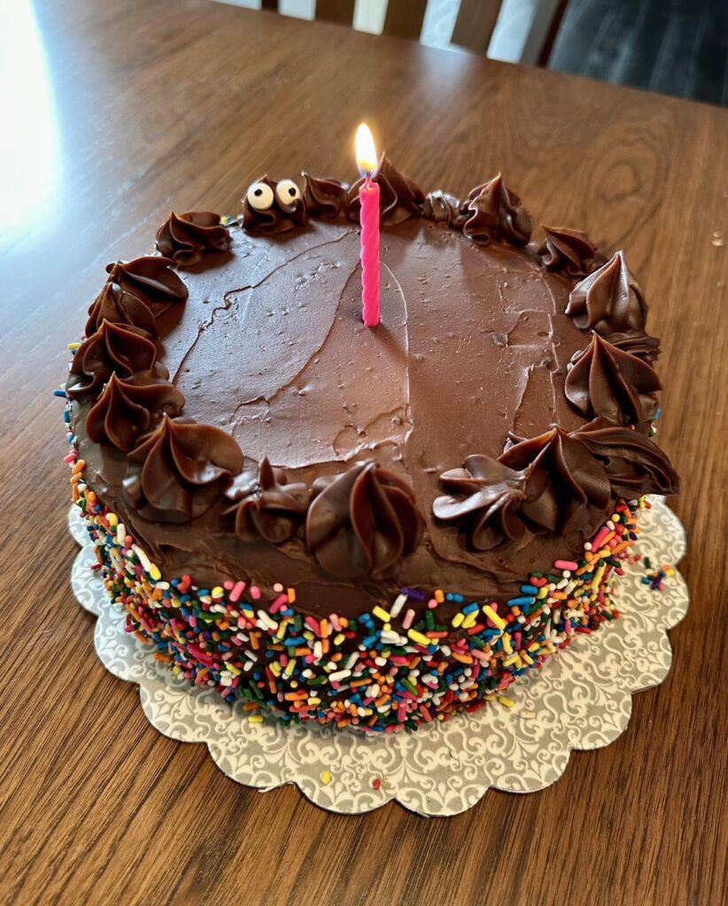 My toddler couldn’t understand why I didn’t want eyeball sprinkles on my birthday cake. I finally relented.