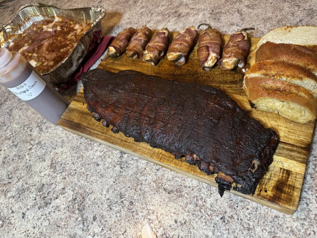 My father in law passed last year, he was a true BBQ king. My MIL sent me his sauce recipe this morning and these are the best ribs I’ve ever cooked or ate.