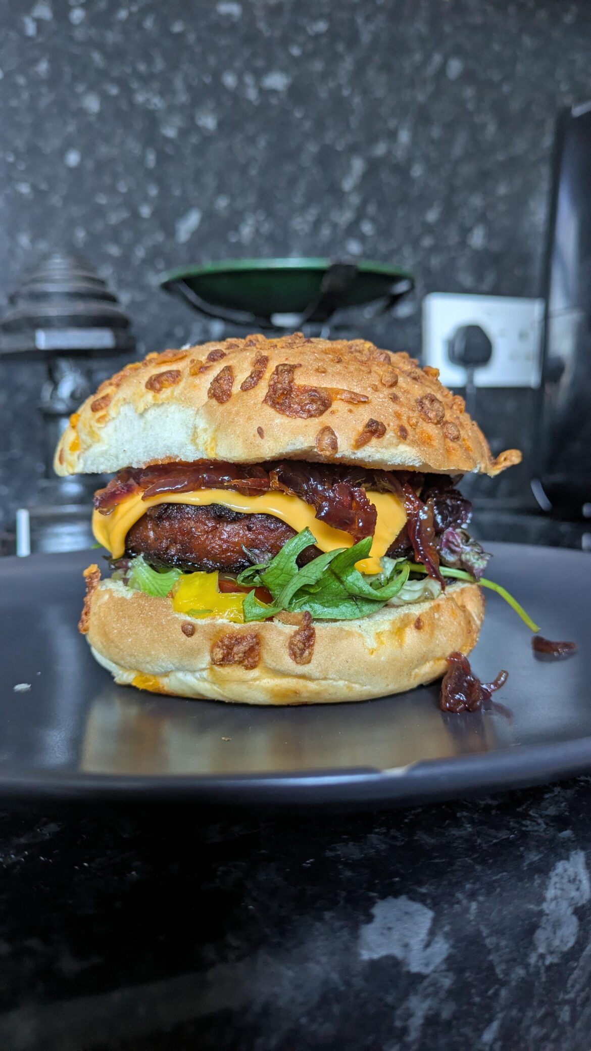 It took me 40 mins to caramelise the onions but I ate it all in 3