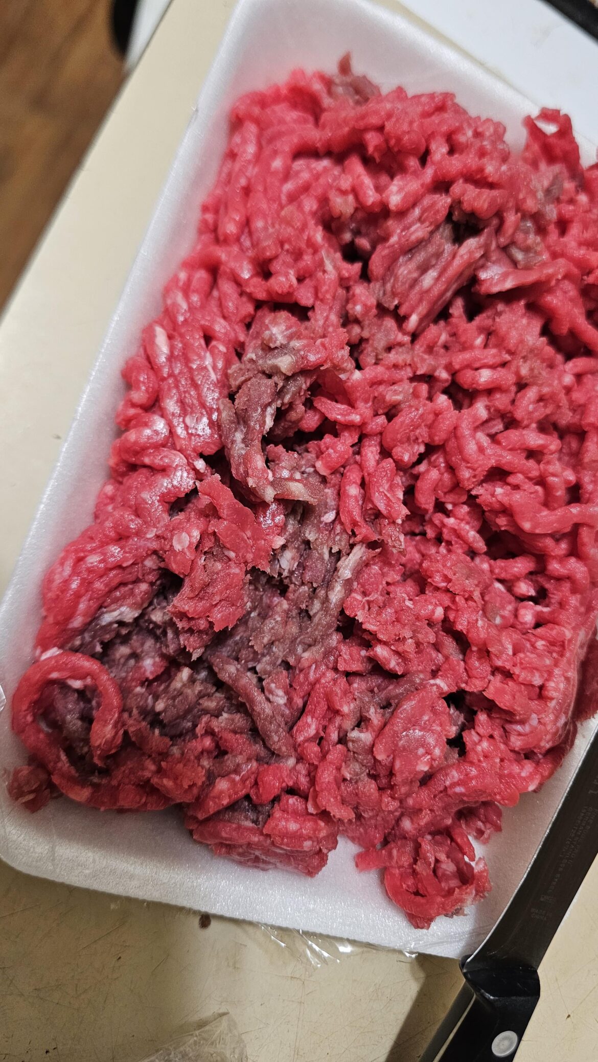 Prob dumb question but is it normal for my ground beef to look like this? Its 90% lean if that matters at all.