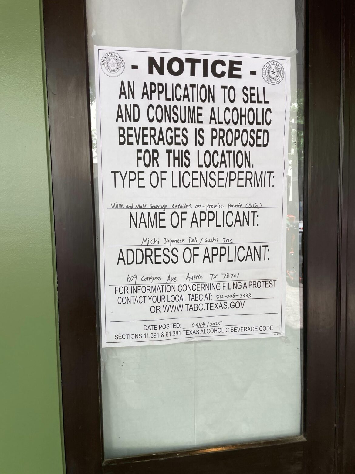 Michi Japanese Deli and Sushi taking over the old Royal Blue on 6th and Congress