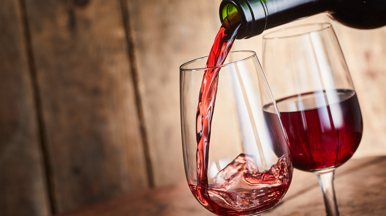 pouring port wine