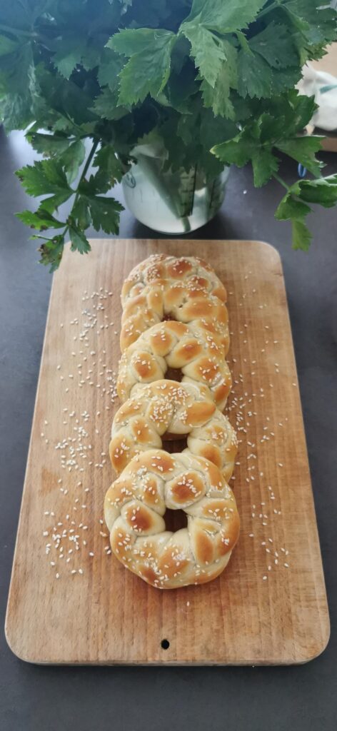 Trying to learn how to make bagels and do braiding at the same time ended up in making these guys