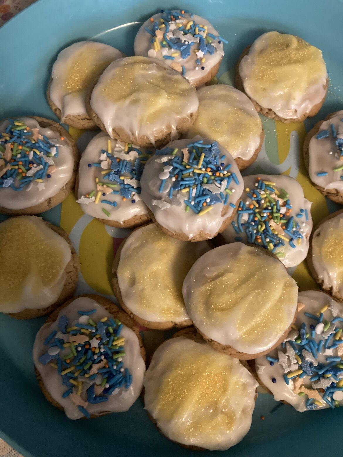 Cookies with shark sprinkles