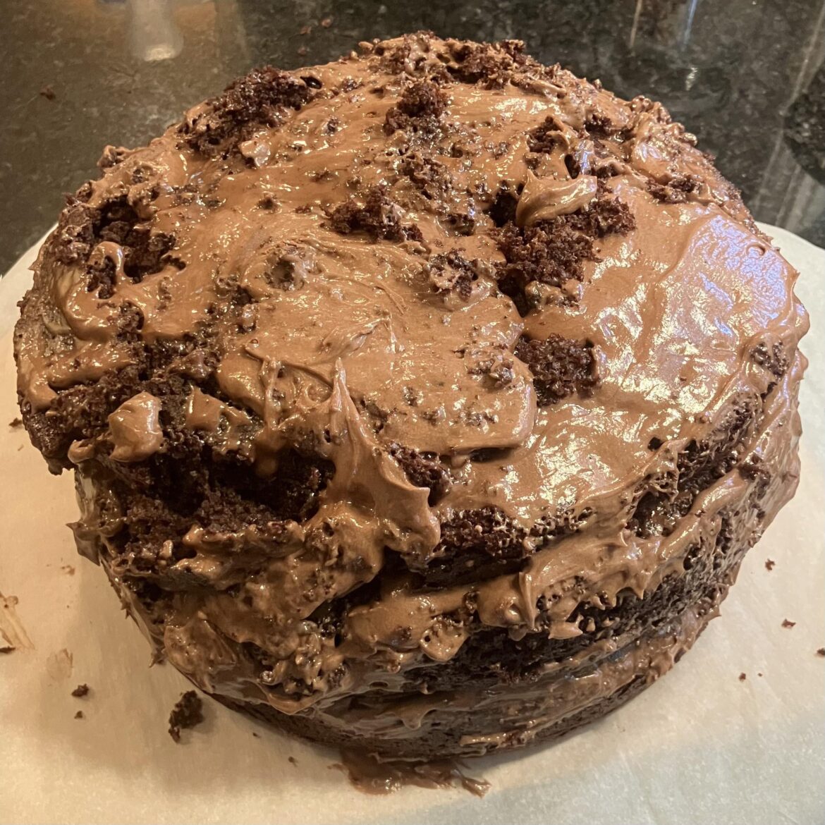 I can’t stop laughing, my first cake from scratch