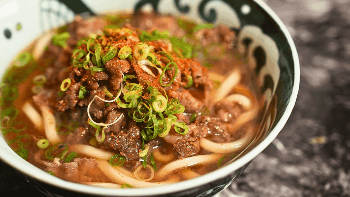 I made Niku Udon (Japanese Beef Udon)