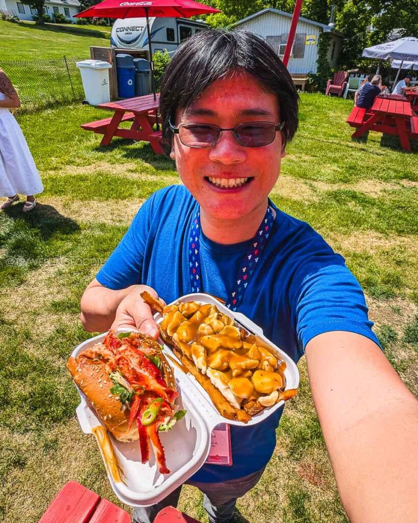 Lobster Roll and Poutine