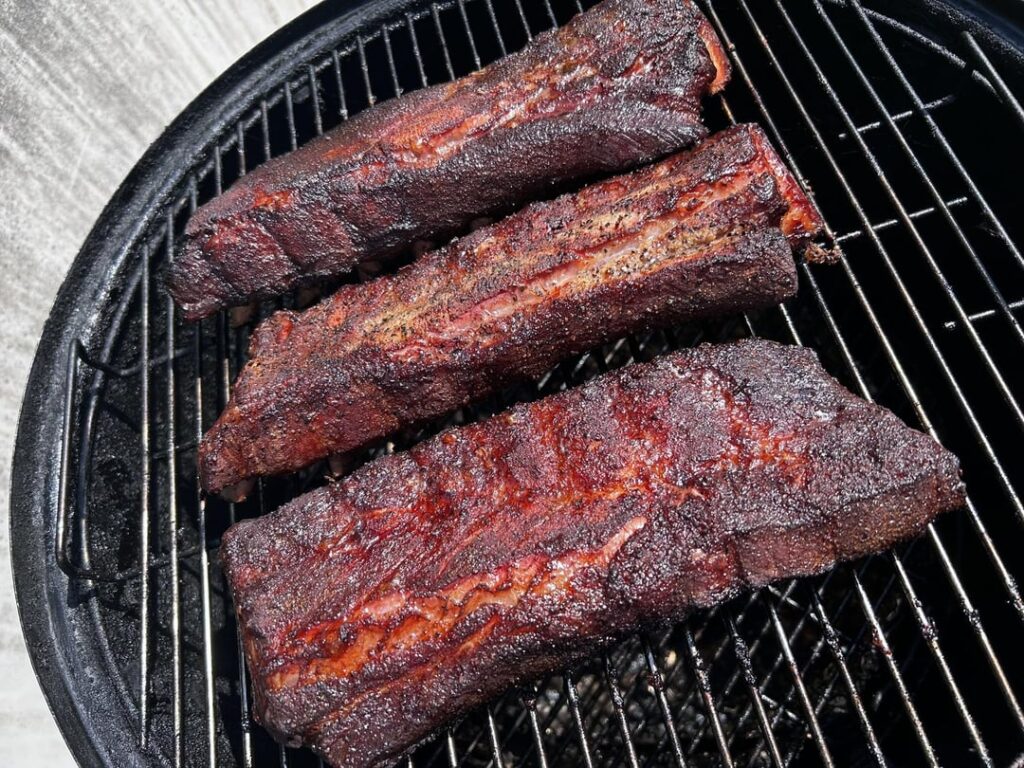 No-wrap baby backs on WSM No-wrap baby backs on WSM