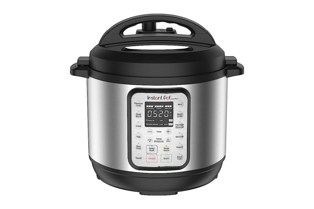 A close-up view of an Instant Pot pressure cooker