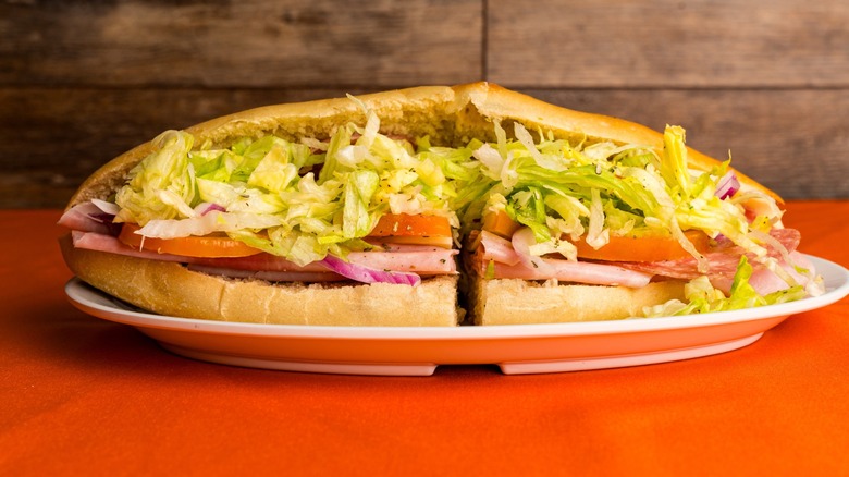 A traditional Italian sub sandwich