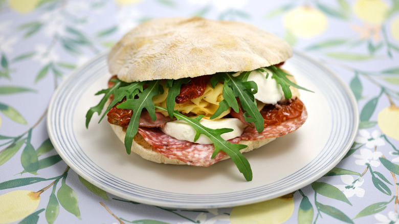 Italian sandwich on Puccia bread