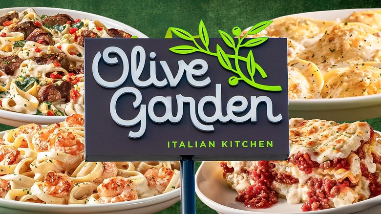 Various dishes from Olive Garden