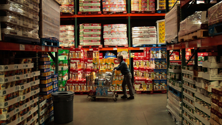 Person shopping in Costco