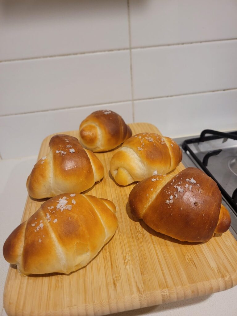 Made Shio pan/salt bread for the first time yesterday...I have literally zero baking experience, turned out better than I expected?