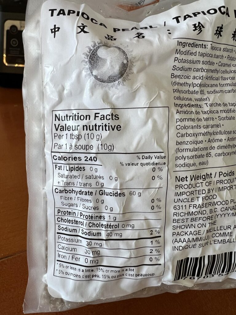 How is it possible that so little boba is that much calories?! (See 2nd picture)