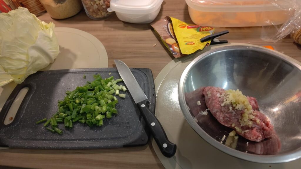 Made gyoza from scratch