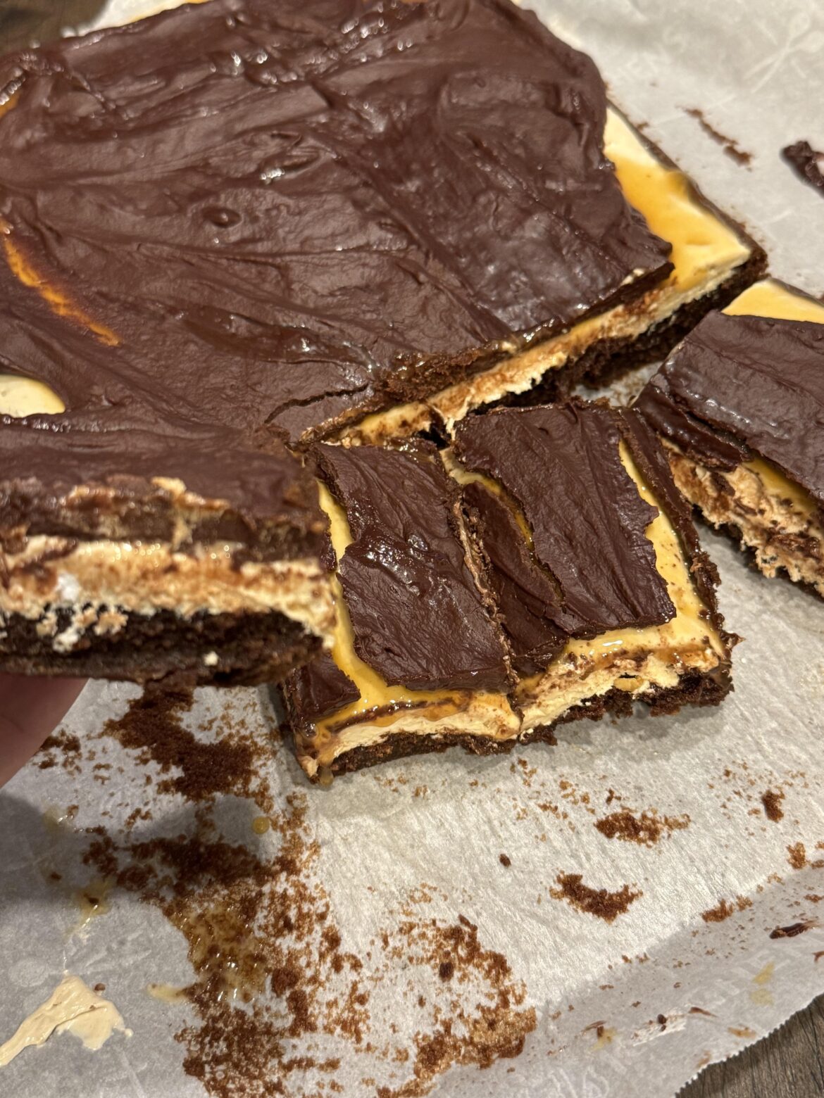 Fudgy snickers brownies