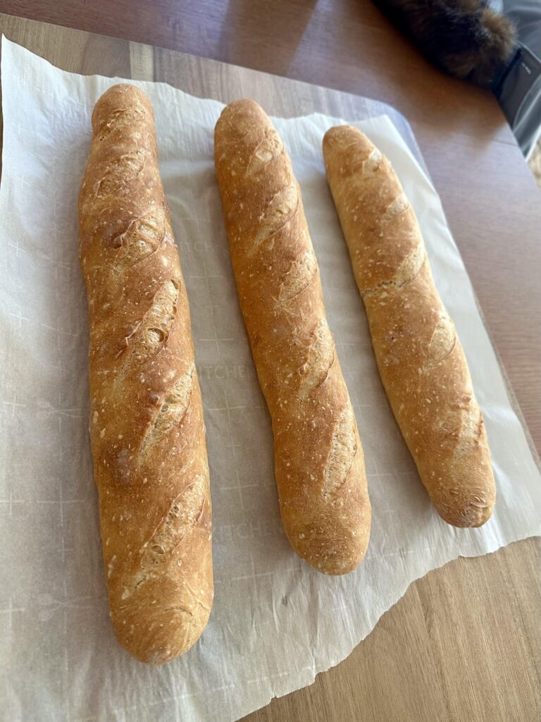 Sandwiches taste better on homemade bread — first baguettes!