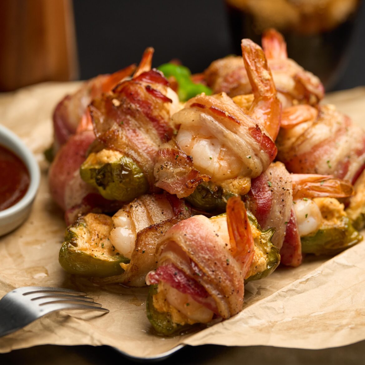 Bacon-Wrapped Shrimp Cheese Stuffed Jalapeños