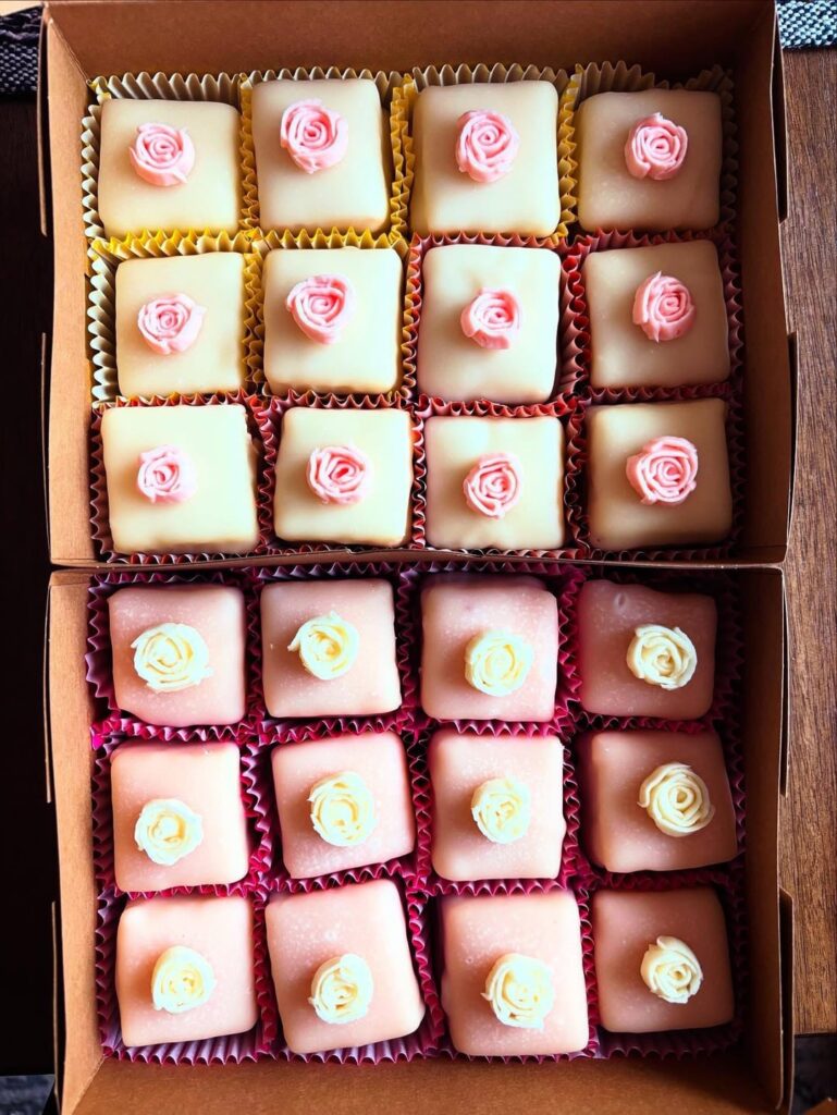 Lemon curd and cherry petit fours 🇫🇷🍋🍒