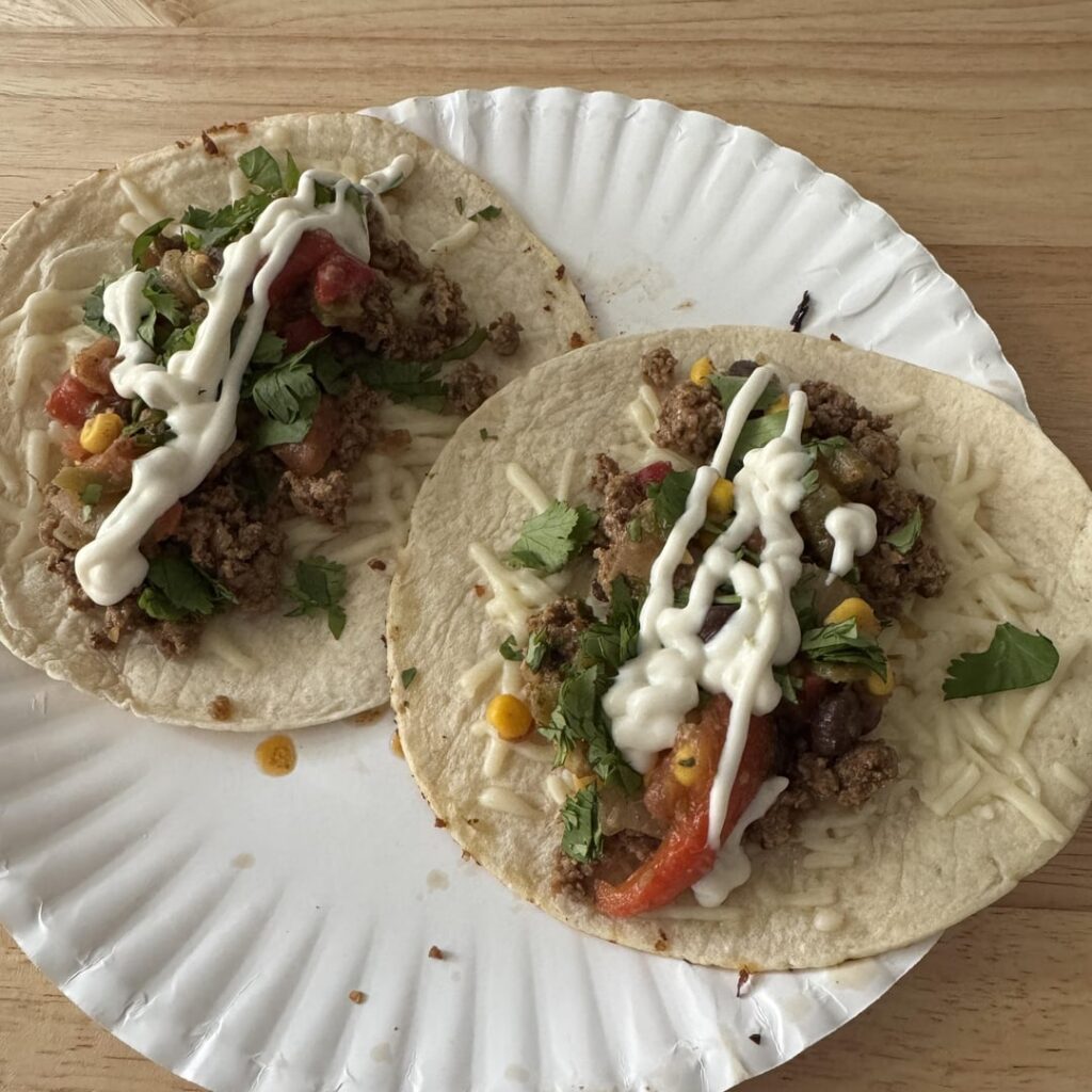 ground turkey tacos :)